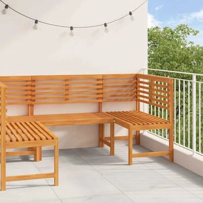 VIDAXL Gartenbankenset - Rustikale Akazienholz 3-teilig VIDAXL Gartenbankenset - Rustikale Akazienholz 3-teilig