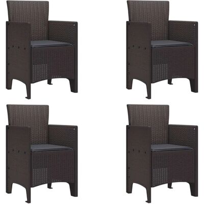 Vidaxl Puutarhakalustesarja - Ruskea - Säänkestävä, Moderni, Ergonominen Vidaxl Puutarhakalustesarja - Ruskea - Säänkestävä, Moderni, Ergonominen