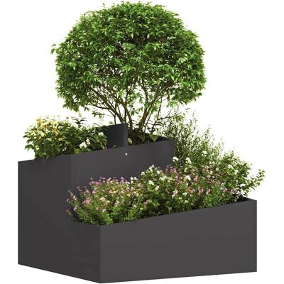 vidaXL Schwarzer Kunststoffpflanzer - Hochdichte Polyethylen - Rechteckig, 60x60x50 cm - Pflanzer vidaXL Schwarzer Kunststoffpflanzer - Hochdichte Polyethylen - Rechteckig, 60x60x50 cm - Pflanzer