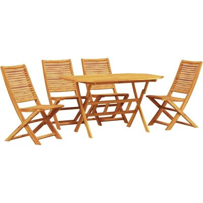 vidaXL - Garden Dining Set 5-Piece - Akazienholz - Braun - Garden Dining Set vidaXL - Garden Dining Set 5-Piece - Akazienholz - Braun - Garden Dining Set