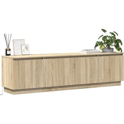 Vidaxl Holz-TV-Board mit LED - Braun, Rechteckig, 180x38x49 cm - TV-Ständer Vidaxl Holz-TV-Board mit LED - Braun, Rechteckig, 180x38x49 cm - TV-Ständer