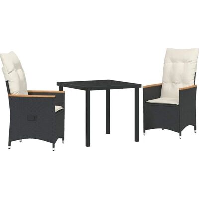vidaXL Gartentisch-Set - 3-teilig Wetterfester Rattan vidaXL Gartentisch-Set - 3-teilig Wetterfester Rattan