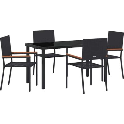 GENERIC - GardenSet5P - Black - Rectangular - Outdoor dining set GENERIC - GardenSet5P - Black - Rectangular - Outdoor dining set