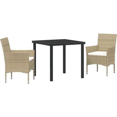 VidaXL Gartenset - Wetterfester PE Rattan, Stahlrahmen, Beige VidaXL Gartenset - Wetterfester PE Rattan, Stahlrahmen, Beige