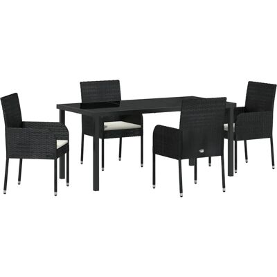 VidaXL Gartenset - 5-teiliges Poly Rattan Tisch & Stühle VidaXL Gartenset - 5-teiliges Poly Rattan Tisch & Stühle