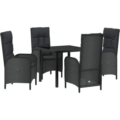 Zwart Tuin Eethoek - Rechthoekig - 2 Zitplaatsen Zwart Tuin Eethoek - Rechthoekig - 2 Zitplaatsen