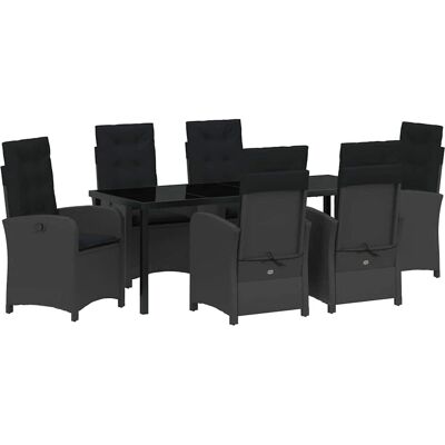 Unknown - Synthetic Rotin 7pc - Black - Garten Set Unknown - Synthetic Rotin 7pc - Black - Garten Set
