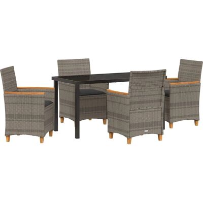 Generic - 5P GreyPR - Grå - PolyRattan - Have sæt Generic - 5P GreyPR - Grå - PolyRattan - Have sæt