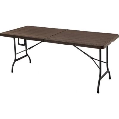 Viking - 180cm-folding-table - Bruin - Plastic blad - Opklaptafel Viking - 180cm-folding-table - Bruin - Plastic blad - Opklaptafel