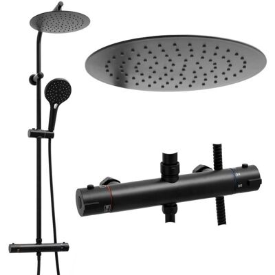 Viking - Zwarte thermostaatdoucheset - Regendouche 25 cm - Shower Set Viking - Zwarte thermostaatdoucheset - Regendouche 25 cm - Shower Set