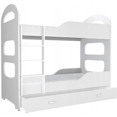 Viking - Stapelbed - Wit - 2 matrassen - Stapelbed Viking - Stapelbed - Wit - 2 matrassen - Stapelbed