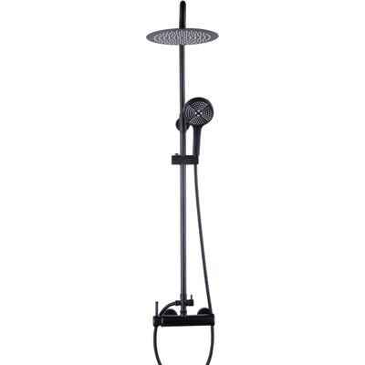 Viking - ZwarteRegendouche25cmWand - Zwart - Regendouche 25 cm - Doucheset Viking - ZwarteRegendouche25cmWand - Zwart - Regendouche 25 cm - Doucheset