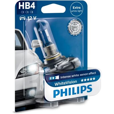 Żarówka Philips WhiteVision HB4 - 55W, 12V, Biała Żarówka Philips WhiteVision HB4 - 55W, 12V, Biała