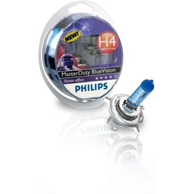 Philips Masterduty Bluevision H4 24V/75/70W Lamp - Auto Verlichting Philips Masterduty Bluevision H4 24V/75/70W Lamp - Auto Verlichting