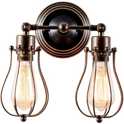 Stoex - 2Lamps - Bronze - Industrial Vintage - Wall Lamp Stoex - 2Lamps - Bronze - Industrial Vintage - Wall Lamp