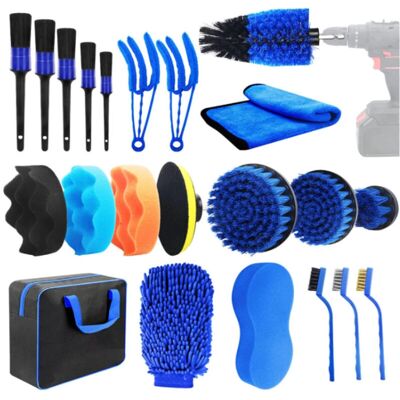 Linghhang - Kit de 22 cepillos para detailing de coches - 5 tamaños - Kit de cepillos de limpieza Linghhang - Kit de 22 cepillos para detailing de coches - 5 tamaños - Kit de cepillos de limpieza