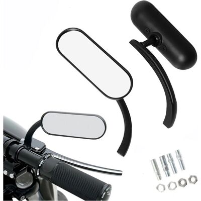 LINGHHANG - Espejo retrovisor Harley-estilo - Aluminio LINGHHANG - Espejo retrovisor Harley-estilo - Aluminio