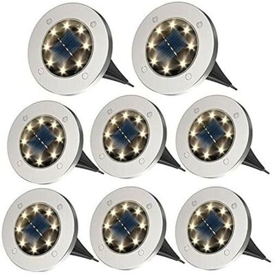 Linghhang - 8-LED Solar Path Lights - Warm White Linghhang - 8-LED Solar Path Lights - Warm White