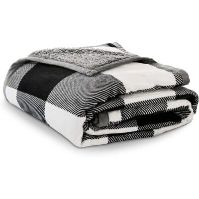 Linghhang - Manta polar 130x150 cm - Black-white - Throw blanket Linghhang - Manta polar 130x150 cm - Black-white - Throw blanket