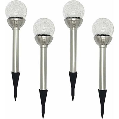 LINGHHANG - Crackle Glass RGB Balls - Solar garden lights LINGHHANG - Crackle Glass RGB Balls - Solar garden lights
