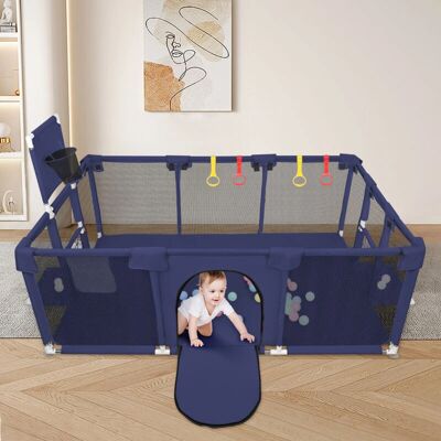 SKECTEN - Barrera infantil - Azul - 180x120 - Playpen barrier SKECTEN - Barrera infantil - Azul - 180x120 - Playpen barrier