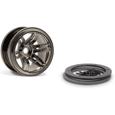 Axial - 2.2 Rockster Beadlocks AX8095 - Zwart chroom - RC wiel Axial - 2.2 Rockster Beadlocks AX8095 - Zwart chroom - RC wiel
