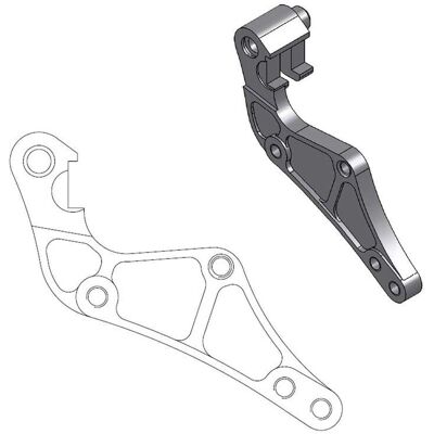 Supporto Husqvarna KTM per disco 320mm Supermotard Street Supporto Husqvarna KTM per disco 320mm Supermotard Street