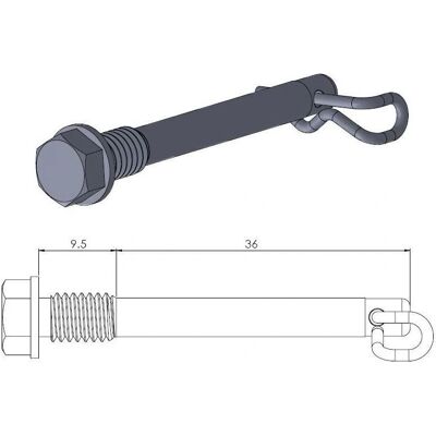 Moto Master rear_pad_pin_axle - Husqvarna 85 TC 2014-2020 - KTM 85 SX 2011-2020 - brake hardware Moto Master rear_pad_pin_axle - Husqvarna 85 TC 2014-2020 - KTM 85 SX 2011-2020 - brake hardware