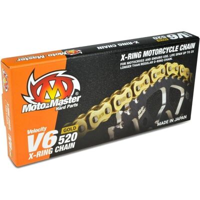 Catena Moto Master X-Ring V6-520G - 120 Maglie per Moto 650cc Catena Moto Master X-Ring V6-520G - 120 Maglie per Moto 650cc
