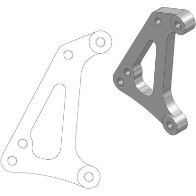 Moto Master 320mm Unterstützung für Husqvarna 701 Enduro KTM 690 Enduro - Motorradbremszylinderhalterung Moto Master 320mm Unterstützung für Husqvarna 701 Enduro KTM 690 Enduro - Motorradbremszylinderhalterung