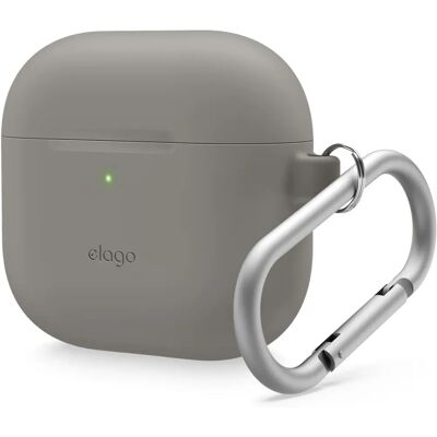 Elago - AirPods 4 Silicone Hang Case - Cinzento Médio - Case Elago - AirPods 4 Silicone Hang Case - Cinzento Médio - Case