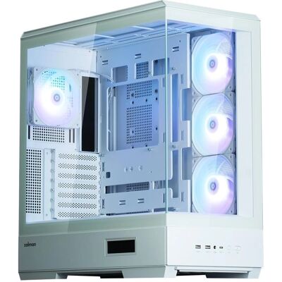 Boîtier PC Zalman P50 DS Blanc - Verre Trempé et Vue Panoramique - Publicité Boîtier PC Zalman P50 DS Blanc - Verre Trempé et Vue Panoramique - Publicité
