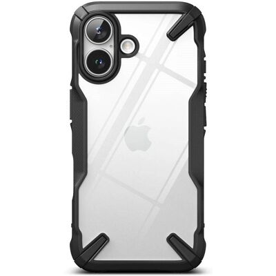 Sort Ringke Fusion X iPhone 16 Cover - Stødabsorberende Sort Ringke Fusion X iPhone 16 Cover - Stødabsorberende