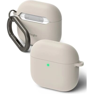 Ringke Silikonhülle für Apple AirPods 4 - Beige - Stoßfest Ringke Silikonhülle für Apple AirPods 4 - Beige - Stoßfest