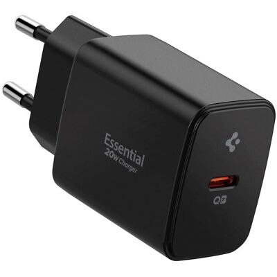 Spigen Essential EE201EU 20W Vægoplader - Kompakt, Sikker, Universel Spigen Essential EE201EU 20W Vægoplader - Kompakt, Sikker, Universel