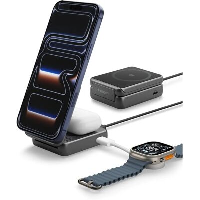 Ασύρματο φορτιστήρα Spigen EF302MOQ - Γρήγορη φόρτιση, 2σε1, Μαγνητικός Ασύρματο φορτιστήρα Spigen EF302MOQ - Γρήγορη φόρτιση, 2σε1, Μαγνητικός