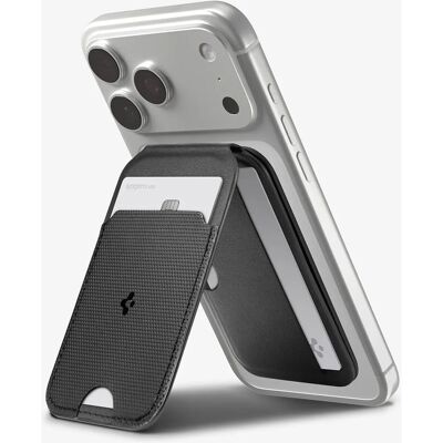 Spigen Slim Fold - MagSafe lommebok og stativ - Svart Spigen Slim Fold - MagSafe lommebok og stativ - Svart