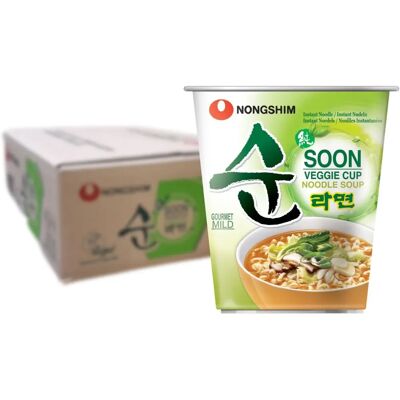 Nongshim Soon Veggie Cup Ramen Instantané - 67g Pack de 24 - Publicité Nongshim Soon Veggie Cup Ramen Instantané - 67g Pack de 24 - Publicité
