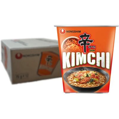 Nongshim Kimchi Instant Nudelbecher - 75 G - Packung 24/36 Nongshim Kimchi Instant Nudelbecher - 75 G - Packung 24/36