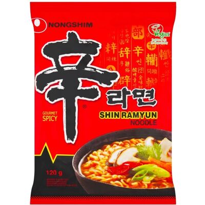 Nong Shim Shin Ramyun 120g - Spicy Instant Noodles Nong Shim Shin Ramyun 120g - Spicy Instant Noodles