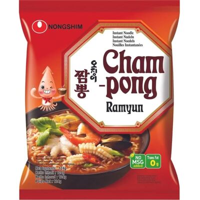 Soupe de Nouilles Nongshim Champong - Saveur Fruits de Mer - Publicité Soupe de Nouilles Nongshim Champong - Saveur Fruits de Mer - Publicité