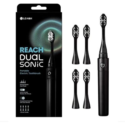 Podwójna szczoteczka elektryczna Sonic Reach - Elastyczne tryby & Podróżny rozmiar Podwójna szczoteczka elektryczna Sonic Reach - Elastyczne tryby & Podróżny rozmiar