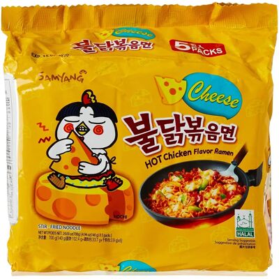 Samyang FROMAGE Buldak Poulet Épicé - Nouilles Instantanées - Publicité Samyang FROMAGE Buldak Poulet Épicé - Nouilles Instantanées - Publicité