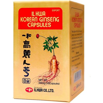 Ginseng Coreano IL HWA 100 cápsulas - Vitalidad e Inmunidad Ginseng Coreano IL HWA 100 cápsulas - Vitalidad e Inmunidad