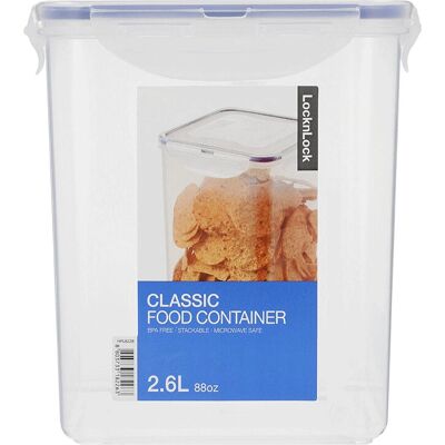 Lock & Lock 2.6L Food Storage Container - Airtight Square Box Lock & Lock 2.6L Food Storage Container - Airtight Square Box