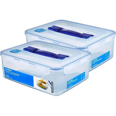 Lock & Lock Récipient de Stockage - 4.8L, Transparent, Rectangulaire - Publicité Lock & Lock Récipient de Stockage - 4.8L, Transparent, Rectangulaire - Publicité
