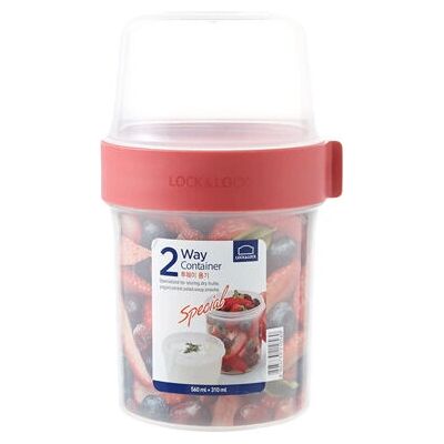 LOCK & LOCK - Two-Way Bowl - Red - 560ml & 310ml LOCK & LOCK - Two-Way Bowl - Red - 560ml & 310ml