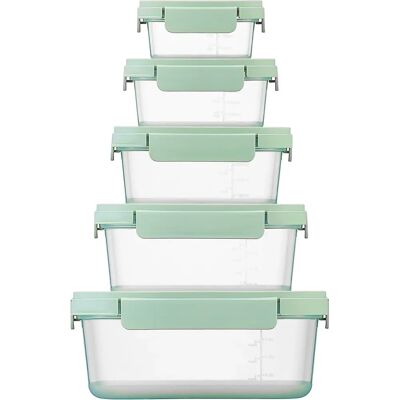 LocknLock 5 Piece Nestable Storage Container Set - Clear LocknLock 5 Piece Nestable Storage Container Set - Clear