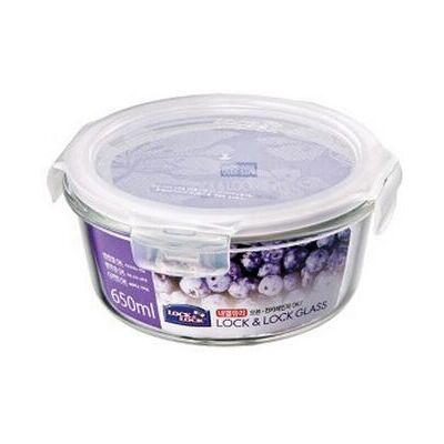Lock & Lock LLG831 Food Storage Container - 650ml Transparent Round Lock & Lock LLG831 Food Storage Container - 650ml Transparent Round