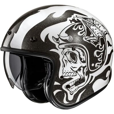 Lätt Retro Motorcykelhjälm HJC V31 Flame - Hjälm Lätt Retro Motorcykelhjälm HJC V31 Flame - Hjälm